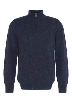Barbour half-zip speckled sweater - Blue