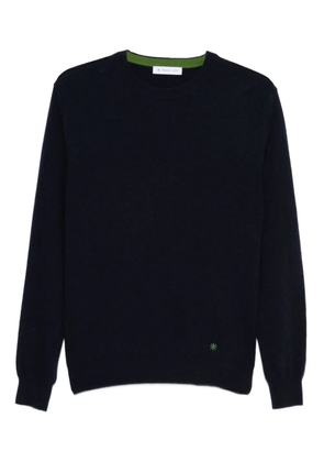 Manuel Ritz crew-neck floral-pattern sweater - Black