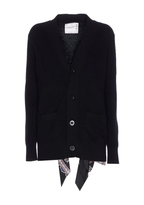 sacai button-down cardigan - Black