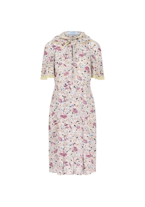 Prada floral-print dress - Purple