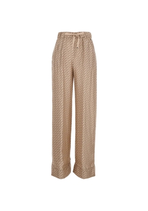 Herno patterned drawstring-fastening trousers - Neutrals