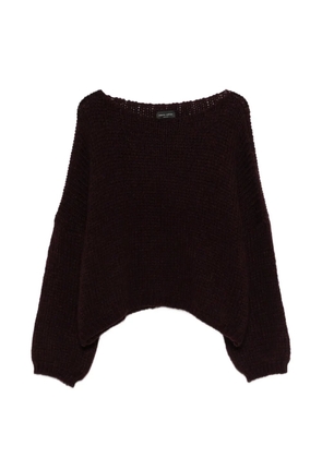 Roberto Collina boat-neck long-sleeve sweater - Purple