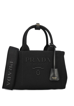 Prada small Jardinière logo-embroidery tote bag - Black