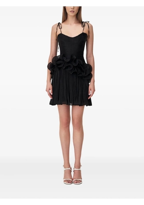 Ana Radu ruffled-detail mini dress - Black