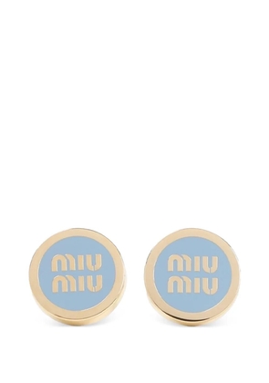 Miu Miu logo-detail earrings - Gold