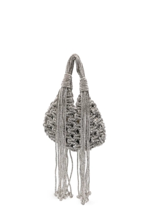 Hibourama mini Vannifique crystal-embellishment tote bag - Silver