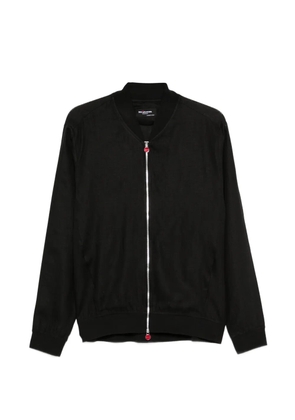 Kiton linen bomber jacket - Black