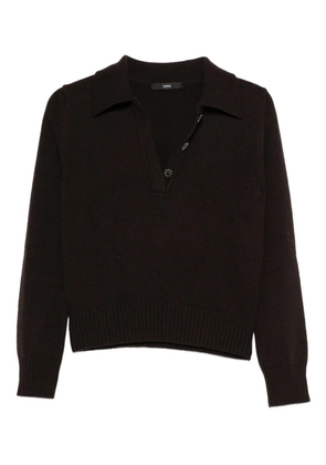 SAPIO polo-collar sweater - Brown