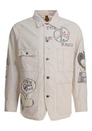 KAPITAL graphic-print cotton shirt jacket - Neutrals