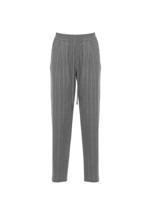 Antonelli pinstripe-pattern drawstring-waistband trousers - Grey