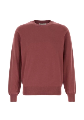 Brunello Cucinelli crewneck cotton sweater - Red