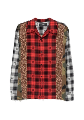 AMIRI Spliced MA Quad patchwork shirt - Red