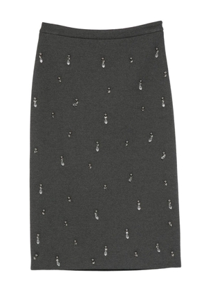 Semicouture rhinestone-embellished skirt - Grey