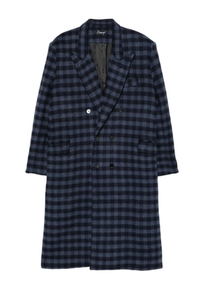 Benjamin Benmoyal double-breasted check coat - Blue