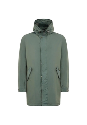 Moorer single-breasted hooded raincoat - Green