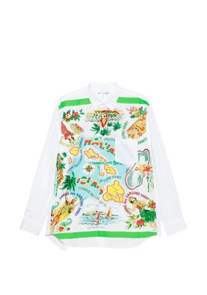 Comme Des Garçons hawaiian-print shirt - White