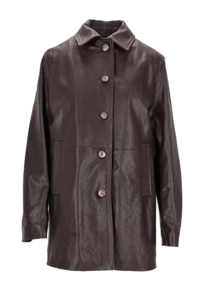 La-Rose belted-leather coat - Brown