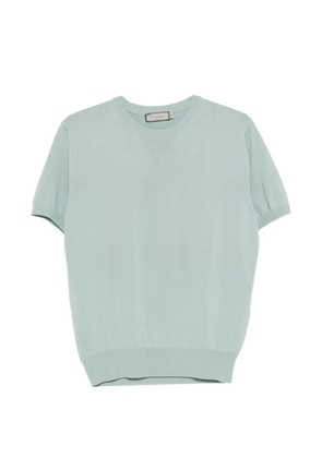 Canali short-sleeve knitted T-shirt - Blue