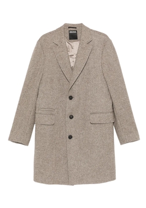 Zegna simgle-breasted coat - Brown