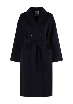 Semicouture double-breasted belted coat - Blue