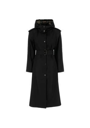 Burberry hooded belted trench coat - Black