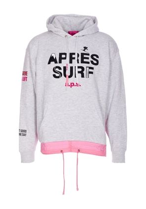 Pret A Surf logo-print hoodie - Grey