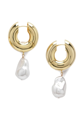 éliou pleated pearl earring - Gold