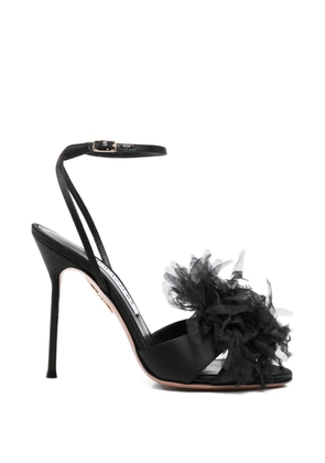 Aquazzura Poème flower-embellishment sandals - Black