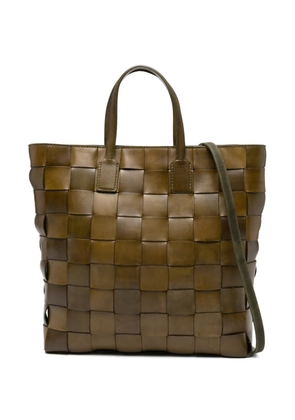 DRAGON DIFFUSION medium Pino woven tote bag - Green