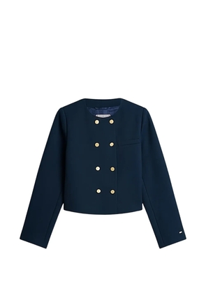 Tommy Hilfiger round-neck cropped jacket - Blue