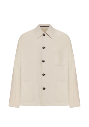 Giorgio Armani buttoned chest-pocket overshirt - Neutrals