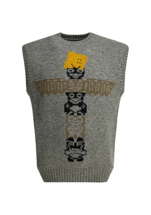 KAPITAL graphic knit sweater - Grey