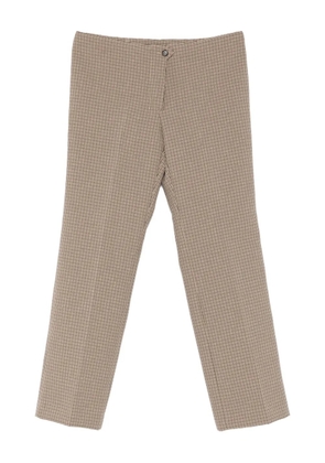 Nº21 button-fastening checked trousers - Neutrals