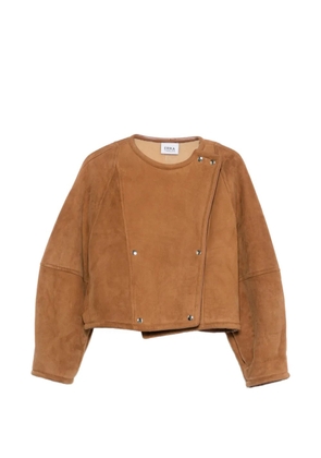 Erika Cavallini press-stud jacket - Brown