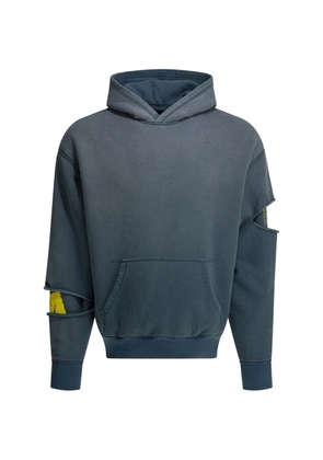 KAPITAL cut-out layered hoodie - Blue