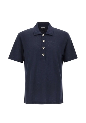 Eleventy buttoned short-sleeve polo shirt - Blue