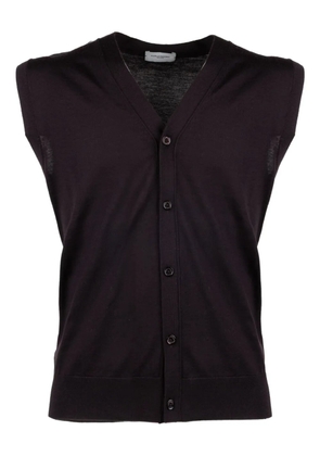 Paolo Pecora button sleeveless vest - Brown