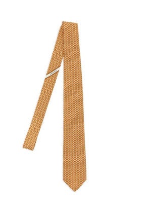 Ferragamo jacquard tie - Orange
