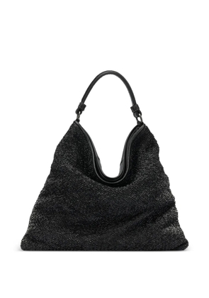 Reptile's House large Wave woven shoulder bag - Black