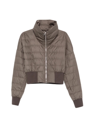 Moncler + Rick Owens cropped funnel jacket - Brown