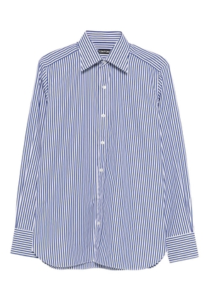 TOM FORD striped-pattern button-fastening shirt - Blue