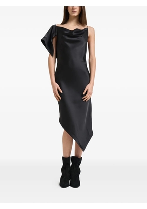 IRO Thiana draped asymmetrical-hem dress - Black