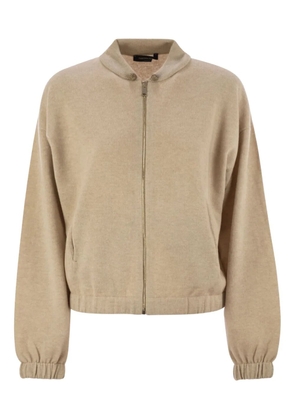 Fabiana Filippi drawstring-neck bomber jacket - Neutrals