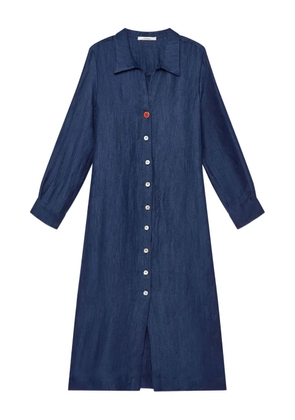MALIPARMI buttoned midi dress - Blue
