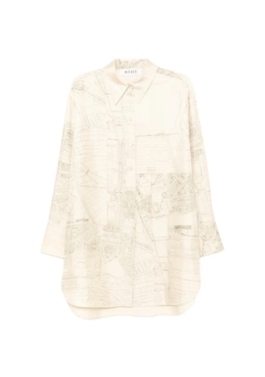 Róhe map-print shirt - Neutrals