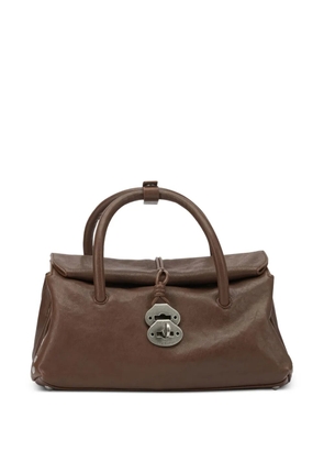 Zanellato studded top-handle tote bag - Brown