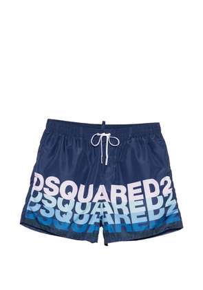 DSQUARED2 logo-print swim shorts - Blue