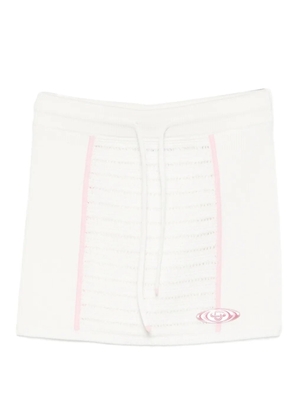 Casablanca drawstring trim skirt - White