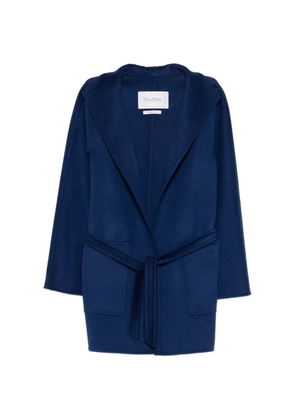 Max Mara hooded belted coat - Blue
