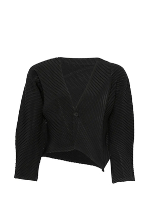 Issey Miyake button pleated blouse - Black